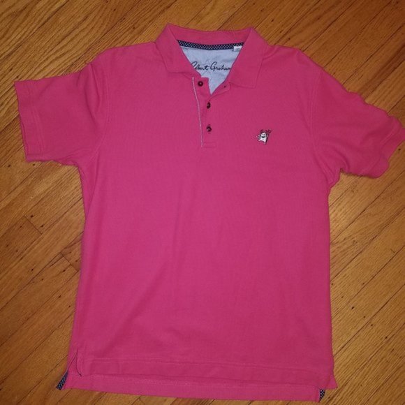 Robert Graham Devil Polo Shirt Pink | Large - Picture 2 of 4